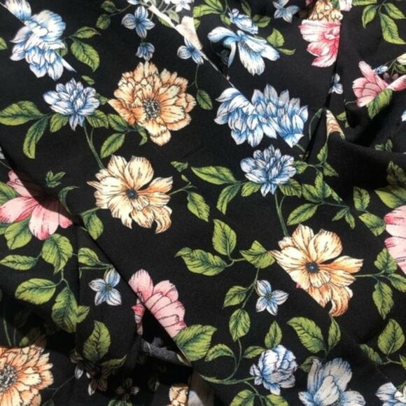 Forever 21 Plus Black & Multicolor Floral Kimono - Picture 4 of 7